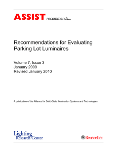 Recommendations for Evaluating Parking Lot Luminaires