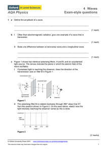 4 Waves Exam-style questions AQA Physics