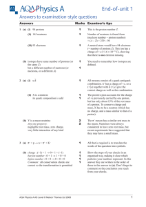 Answers to examination-style questions