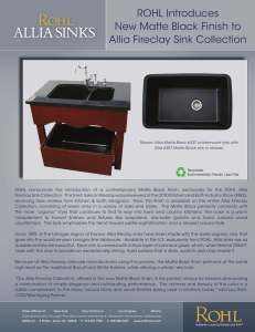 ROHL Introduces New Matte Black Finish to Allia Fireclay Sink