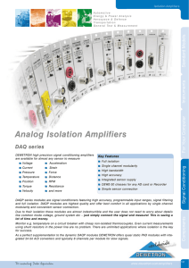 Analog isolation amplifiers