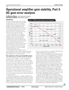 Operational amplifier gain stability, Part 3: AC