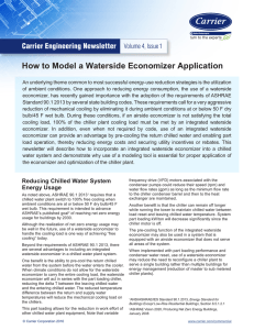 How to Model a Waterside Economizer Application