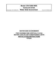 Waterside Economizer IOM (10 tons)