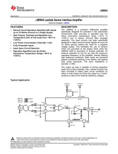 LM9044 Lambda Sensor Interface Amplifier (Rev. D)
