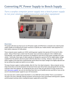 Converting PC Power Supply to Bench Supply