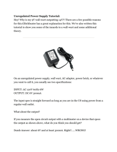 Unregulated Power Supply Tutorial