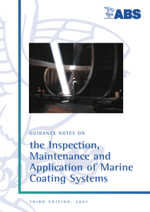 Inspection, Maintenance and Application of Marine Coating