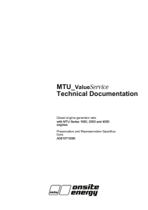 Diesel Generator Sets with MTU series 1600, 2000, 4000 engines