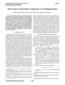 Power Factor Compensation Is Equivalent to Cyclodissipassivation