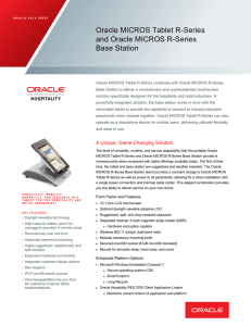 Oracle MICROS Tablet R-Series and Oracle MICROS R