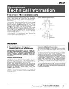 Photomicrosensors Technical Information
