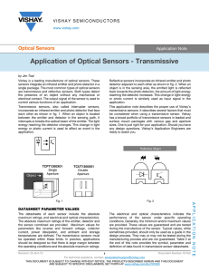 Application of Optical Sensors - Transmissive