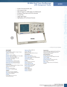 30 MHz Dual Trace Oscilloscope with Component Tester