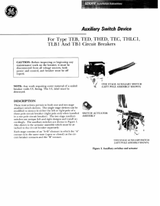 Auxiliary Switch Device for Type TEB, TED, THED, TEC, THLC1