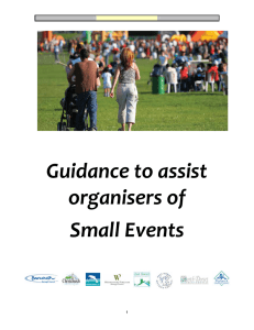 Event Guidance - Volunteer Centre Dorset