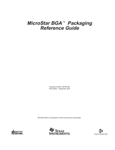 MicroStar BGA Packaging Reference Guide