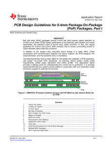PCB Design Guidelines for 0.4mm Package-On