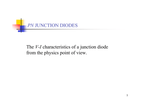 PN JUNCTION DIODES The V-I characteristics of a junction diode