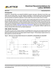 TN1114 - Electrical Recommendations for Lattice SERDES