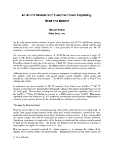 An AC PV Module with Reactive Power Capability