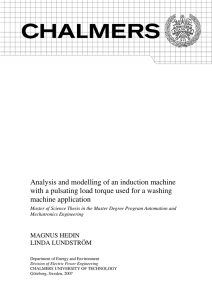 Analysis and modelling of an induction machine with a pulsating
