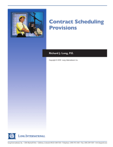 Contract Scheduling Provisions