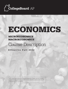 AP Economics Course Description