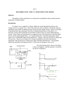 recombination time in diodes - Ryerson Department of Physics