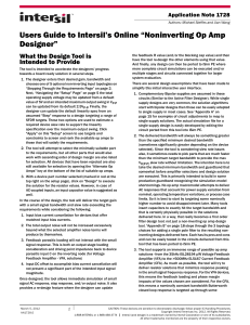 AN1728: Users Guide to Intersils Online Noninverting Op Amp