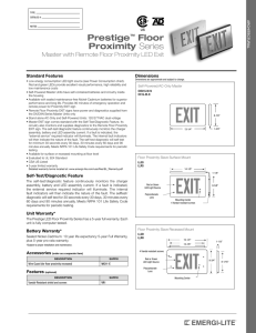 Prestige™ Floor Proximity Series - Emergi-Lite