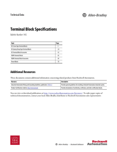Terminal Blocks Specifications