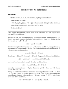 Homework #9 Solutions