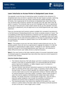 Laser Interlocks - University of Nottingham