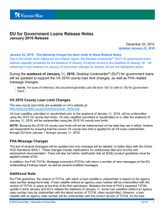 DU for Government Loans Release Notes