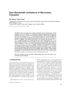 Gain-bandwidth limitations of microwave transistor
