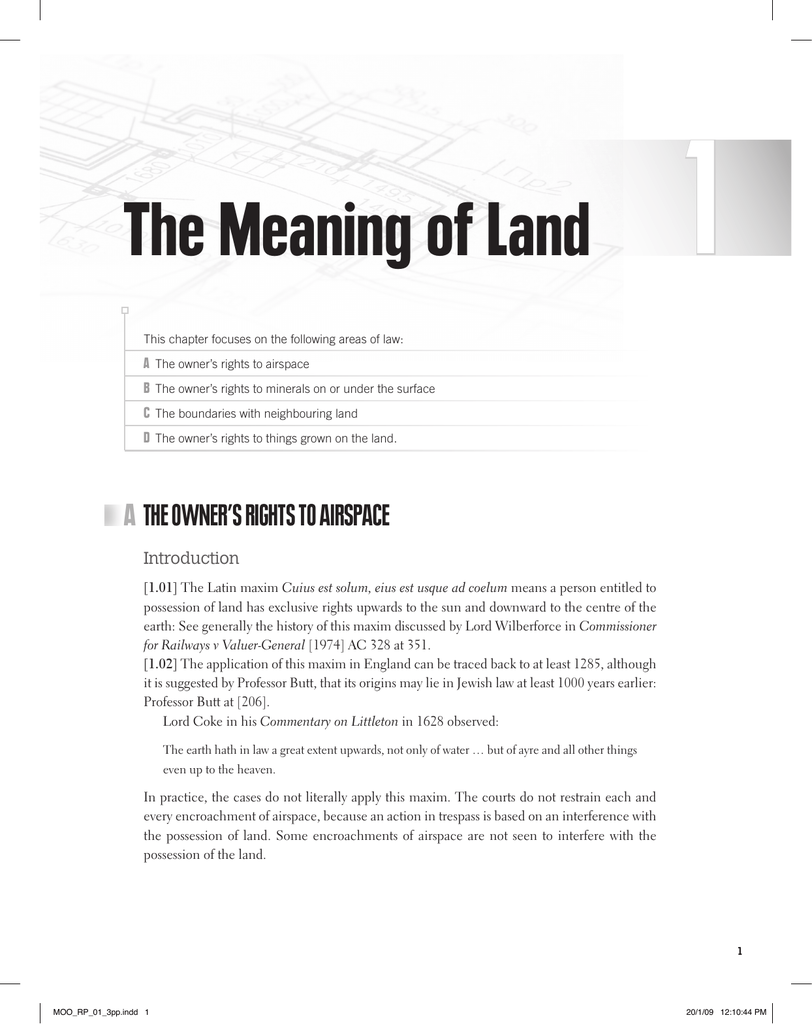 The Meaning Of Land
