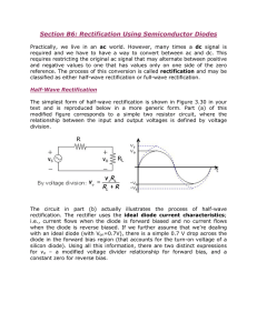 Rectification Using Semiconductor Diodes