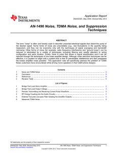 AN-1496 Noise, TDMA Noise, and Suppression