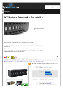 DIY Resistor Substitution Decade Box