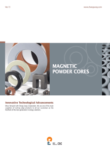 CSC Magnetic Powder Cores Catalog