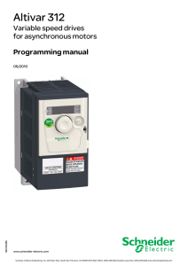 Schneider Electric Altivar 312 Programming Manual