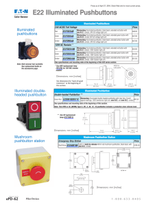 E22 Emergency Stop Mushroom Pushbuttons