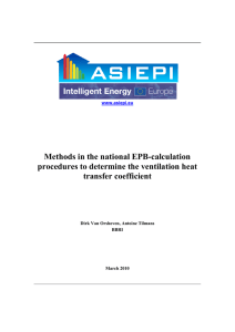 Methods in the national EPB-calculation procedures to
