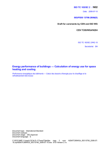 Energy performance of buildings — Calculation of energy use for