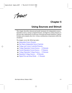 Chapter 5 Using Sources and Stimuli