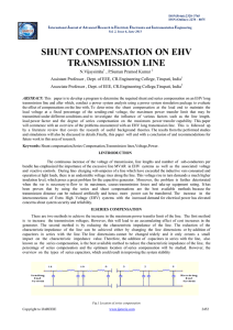 shunt compensation on ehv transmission line