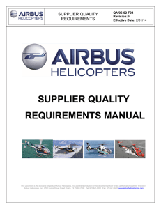 supplier quality requirements manual