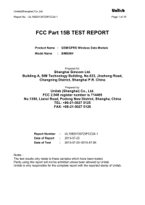 FCC Part 15B TEST REPORT