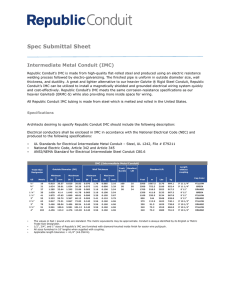 Spec Submittal Sheet